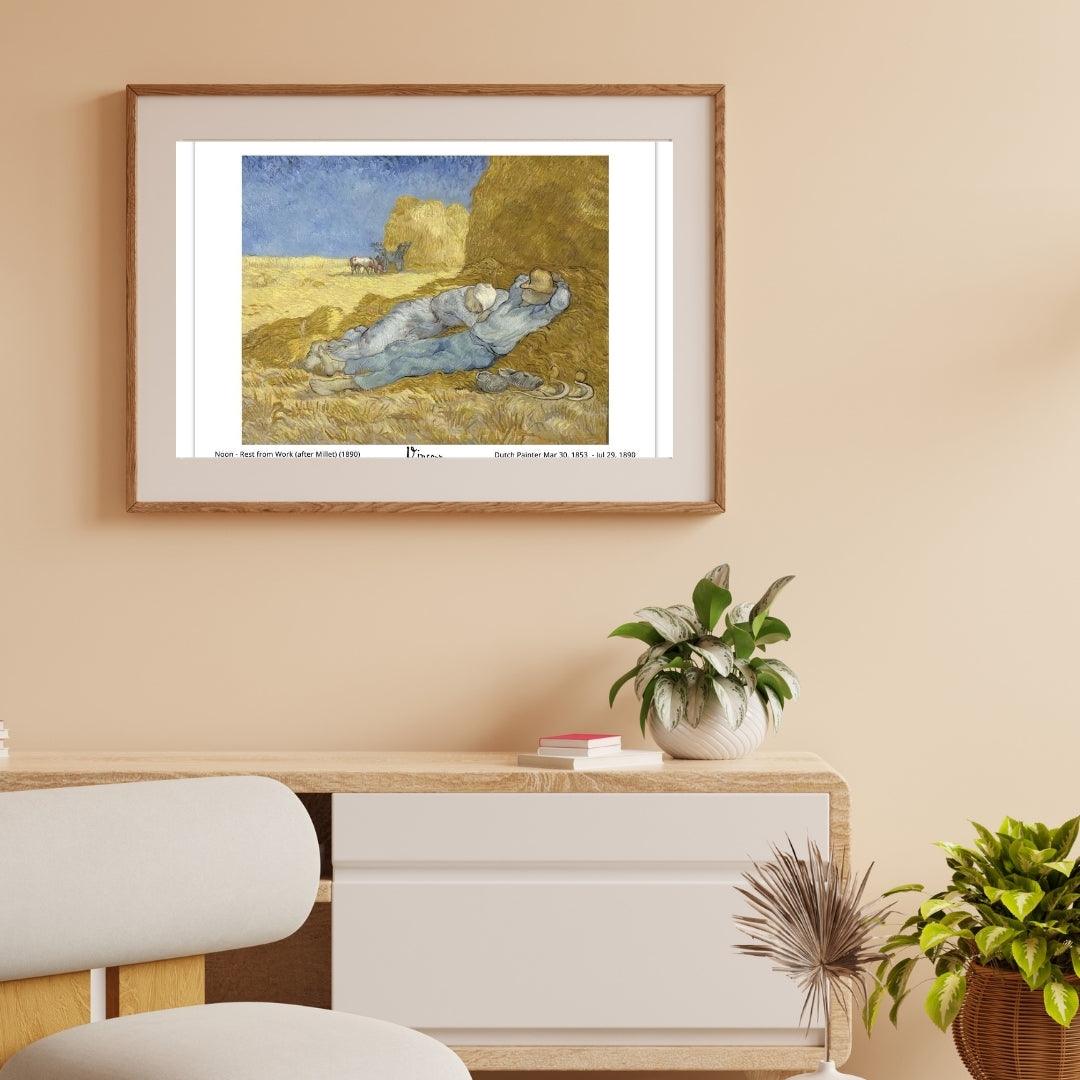 la-sieste-van-gogh-mur-marron