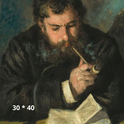 pierre-auguste-renoir-claude-monet-le liseur-variante-30-par-40